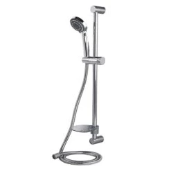 Best Sale ❤️ Plumbob Chrome 3 Pattern Shower Head Wall Bracket Bar Kit 923949 😍