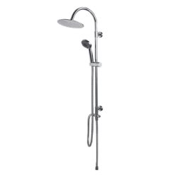 Cheapest ✔️ Plumbob Chrome Dual Outlet Shower Fixed Head And Hosed Shower Head 353837 ????