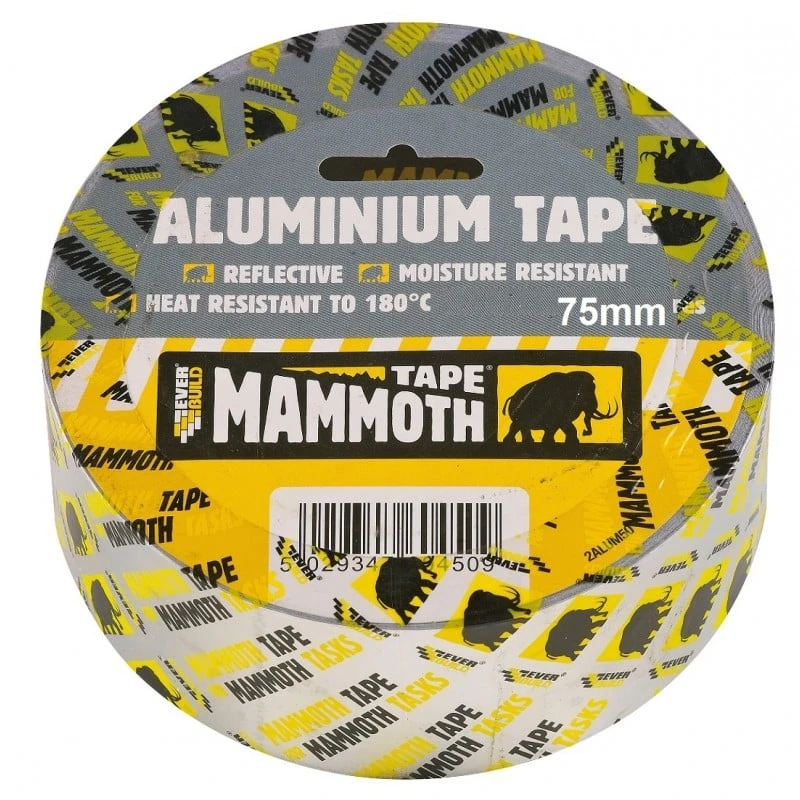 Promo ๐งจ Mammoth Tapes Everbuild Mammoth Aluminium Tape 75mm Silver 2ALUM75 ๐ 3 Promo ๐งจ Mammoth Tapes Everbuild Mammoth Aluminium Tape 75mm Silver 2ALUM75 ๐