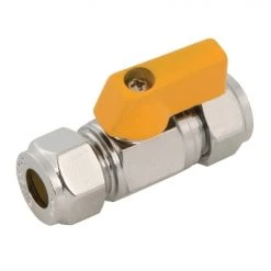 Flash Sale 🎉 Plumbob Straight Mini Ball Valve Yellow Water Gas LPG 10mm 398593 😉
