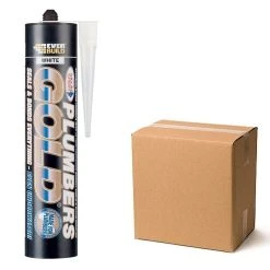 Coupon 🔔 Everbuild Plumbers Gold Sealant Adhesive WHITE Box Of 12 ⭐
