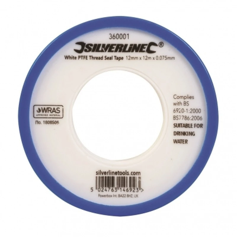 Brand new ๐คฉ Silverline Tools Silverline Plumbers PTFE Thread Sealing Tape 10 Pack 250475 ๐งจ 4 Brand new ๐คฉ Silverline Tools Silverline Plumbers PTFE Thread Sealing Tape 10 Pack 250475 ๐งจ - Image 2