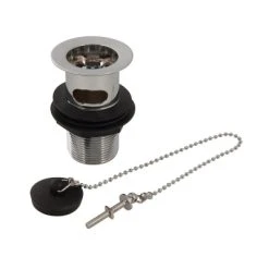 Budget 👏 Plumbob Chrome Basin Waste Poly Plug And Chain Slotted 639063 ✔️
