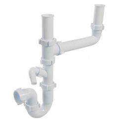 Hot Sale ✔️ Plumbob Double Bowl Kitchen Sink Pipe Trap Kit 40mm 900829 ????