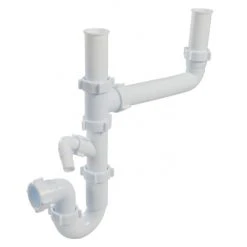 Hot Sale ✔️ Plumbob Double Bowl Kitchen Sink Pipe Trap Kit 40mm 900829 🎁