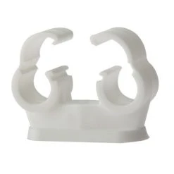 Deals 🔥 Forgefix Pipe Clip Clip Lock 15mm Double Bracket PCDC15 50pk ✔️